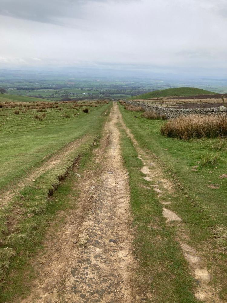Farm access track leading up to an installation site